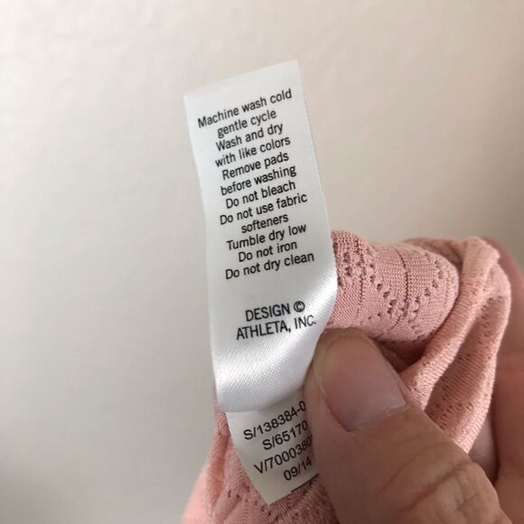 Athleta Mesh Energize pink crisscross layered tank top XS - Picture 8 of 8